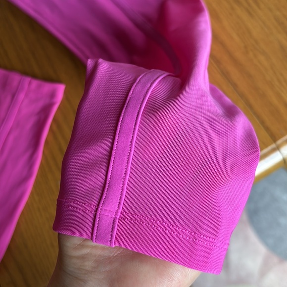 Peloton X Brittany Allen Women’s Solid Pink Sheer Mesh Panty Legging, Medium - Picture 10 of 14